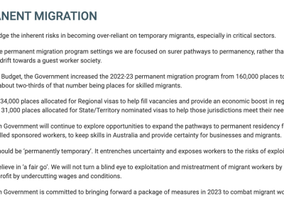【澳晟资讯】澳大利亚工商峰会更新最新消息:截止11月底待处理签证为73.7万,每日大约减少1200份签证积压!