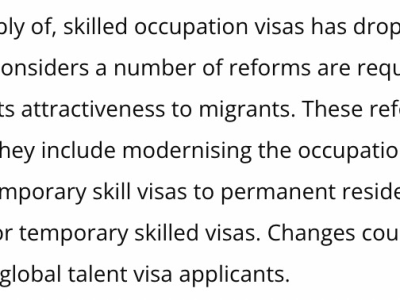 【澳晟资讯】澳洲法律委员会提交2022-23移民计划意见书:应当更新职业清单/放宽临时技术签证标准/更新技术签证标准等!