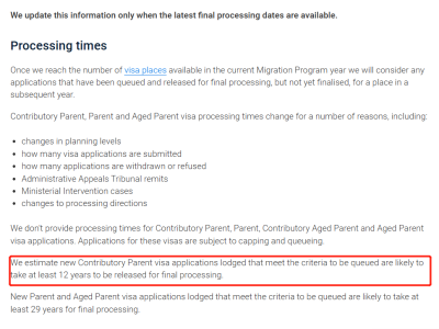 【澳晟资讯】澳洲付费父母移民数据更新!排队等待的时间从6年增长到12年?