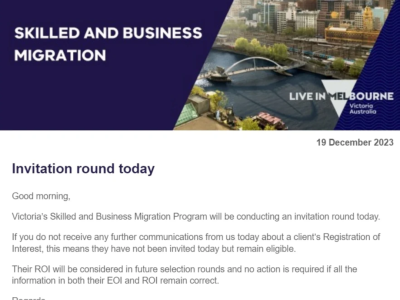 【澳晟资讯】维州州担邀请已经开始发放!